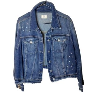 D/c Jeans Distressed Metal Stud Denim Jacket